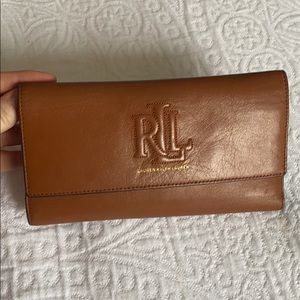 Leather Ralph Lauren trifold wallet